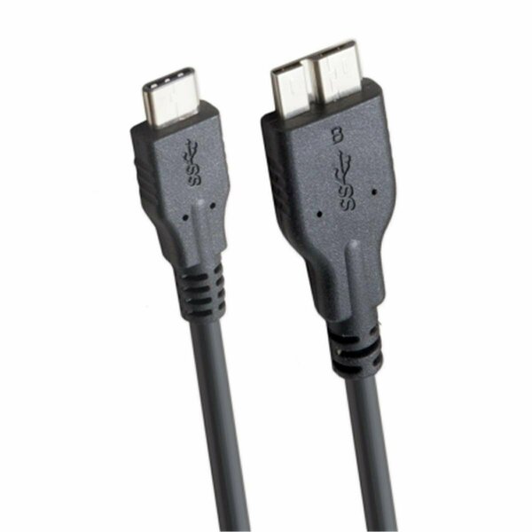 Skilledpower 3 ft. USB 3.1 Type C Male To Micro USB Male Cable, Black SK536867